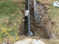 sewer man hole with pipe