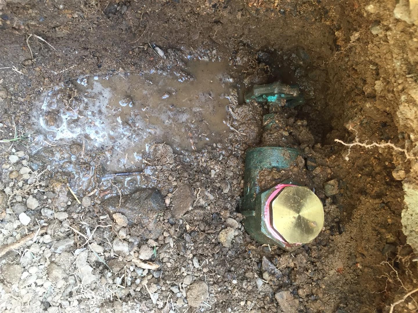 old water meter leaking
